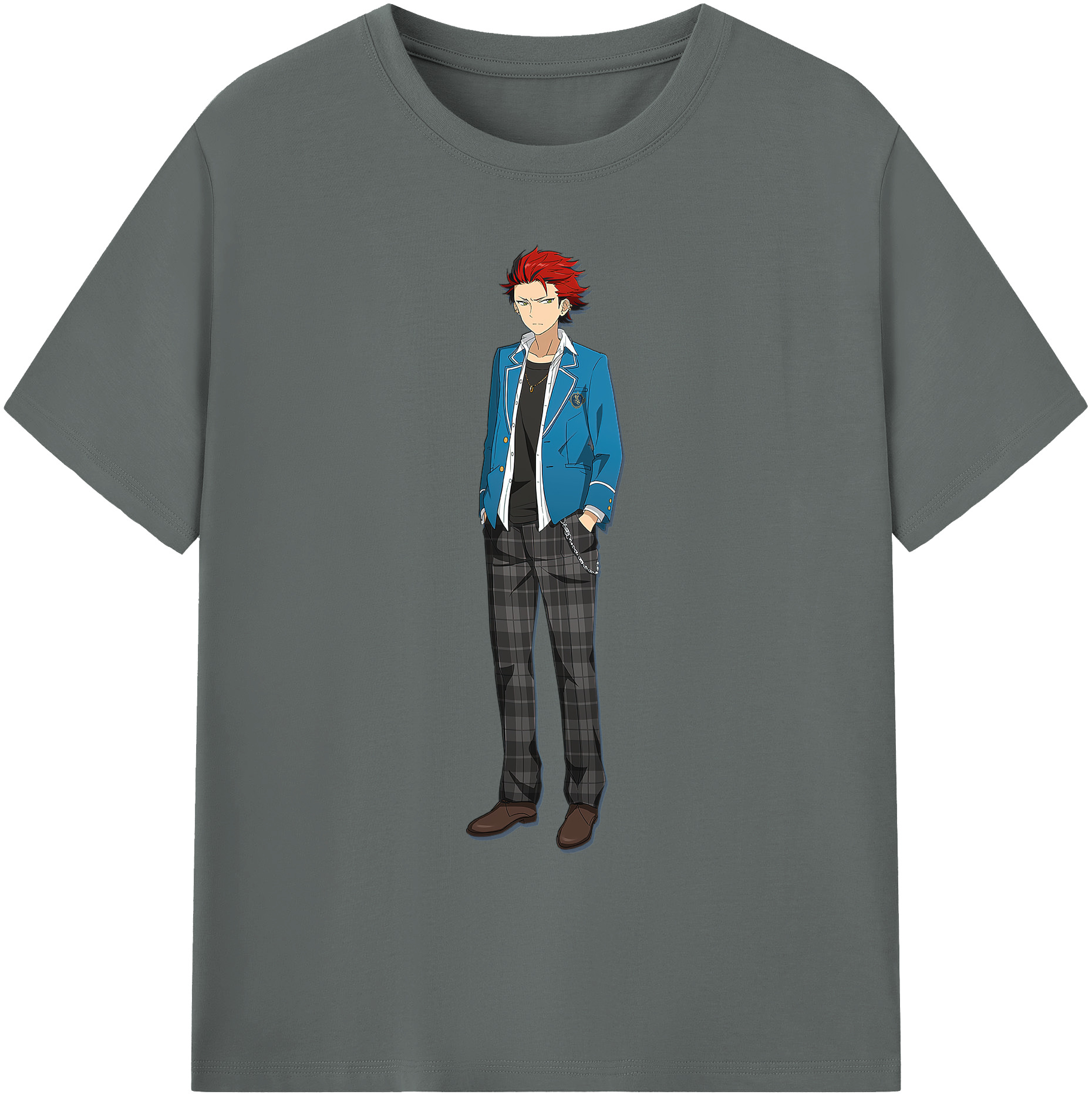 （画像用） あんさんぶるスターズ! Ensemble Stars 綿100％ メンズ半袖Tシャツ｜肌触りやわらか＆通気性